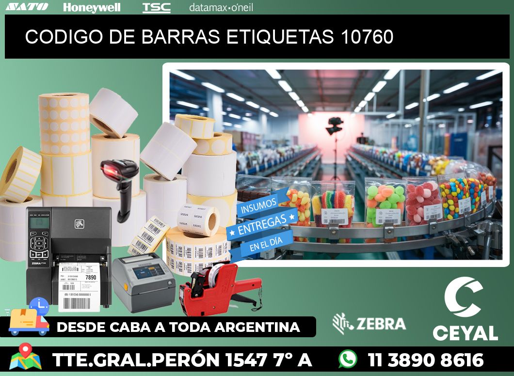 CODIGO DE BARRAS ETIQUETAS 10760