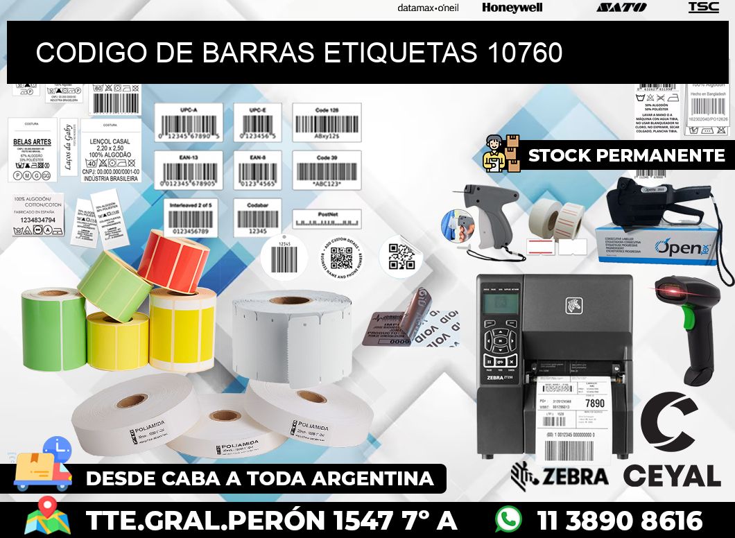 CODIGO DE BARRAS ETIQUETAS 10760