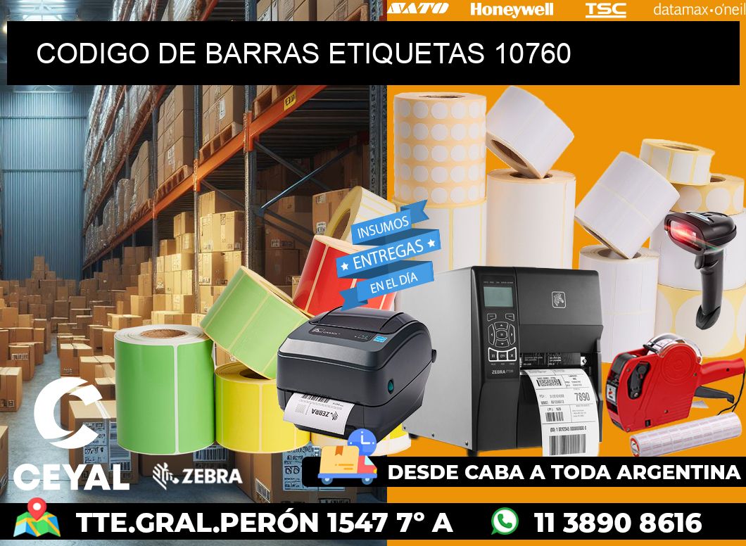 CODIGO DE BARRAS ETIQUETAS 10760