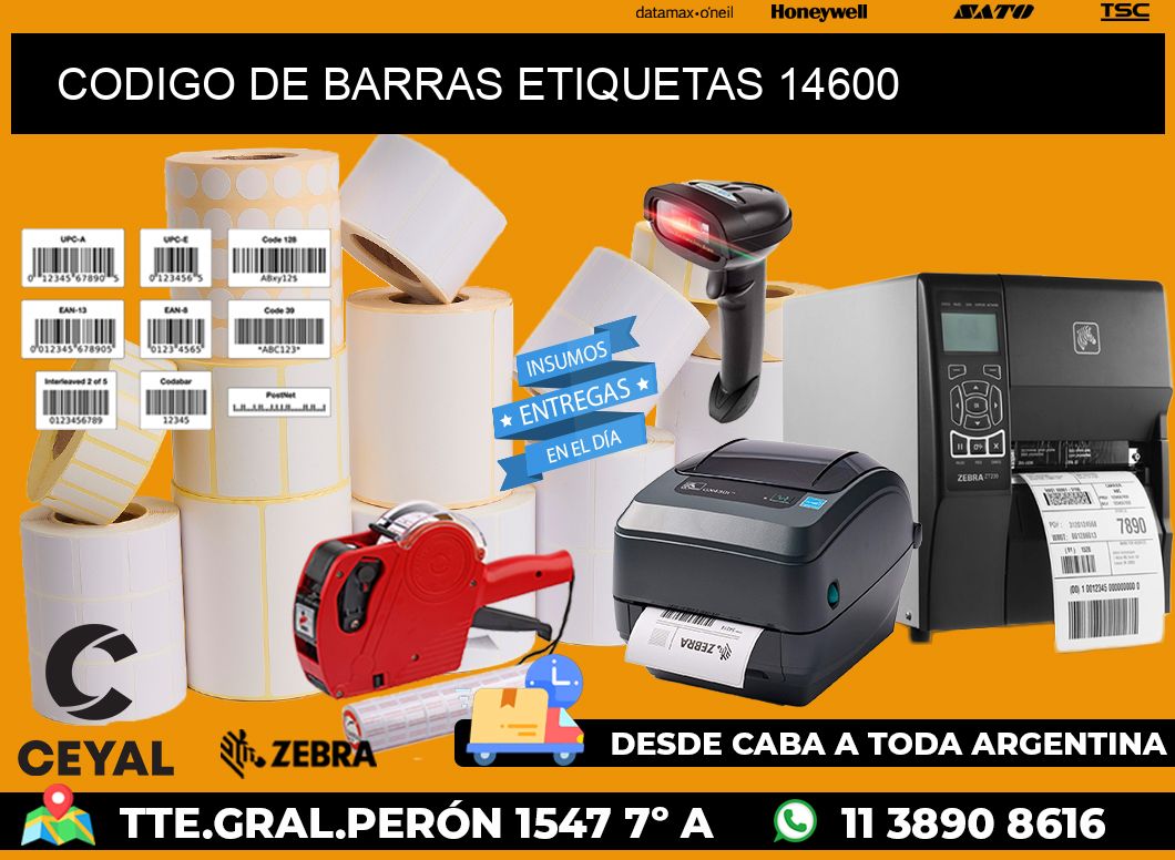 CODIGO DE BARRAS ETIQUETAS 14600