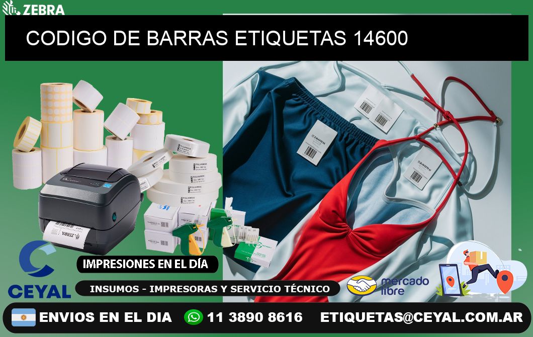 CODIGO DE BARRAS ETIQUETAS 14600