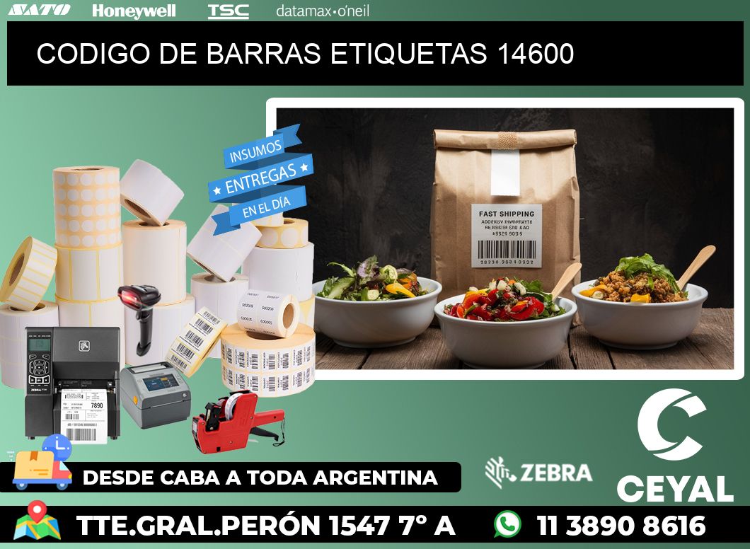 CODIGO DE BARRAS ETIQUETAS 14600