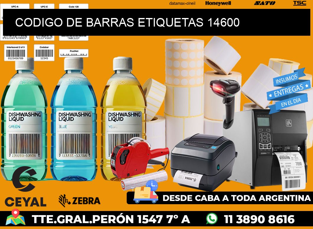 CODIGO DE BARRAS ETIQUETAS 14600