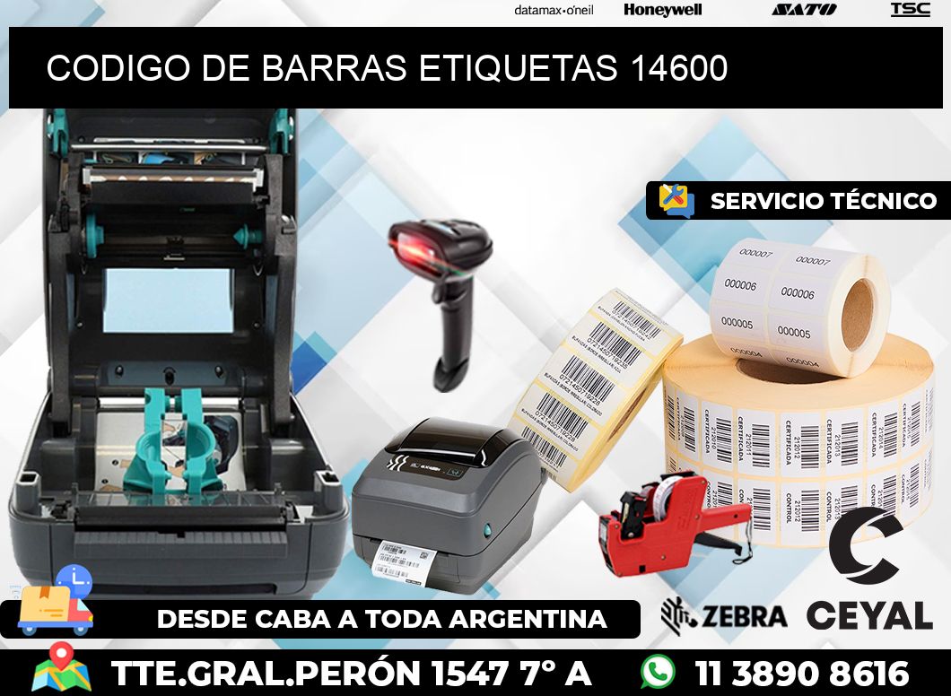 CODIGO DE BARRAS ETIQUETAS 14600