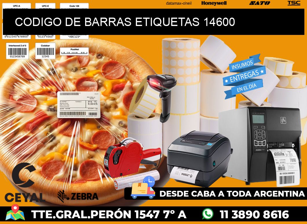 CODIGO DE BARRAS ETIQUETAS 14600