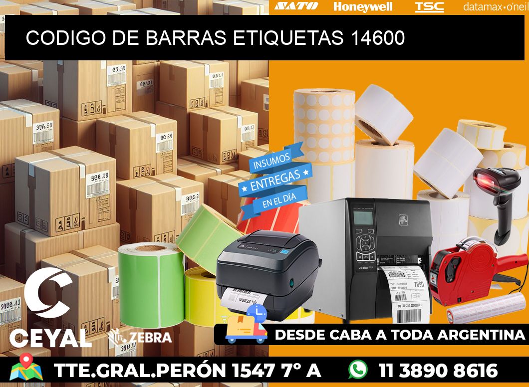 CODIGO DE BARRAS ETIQUETAS 14600