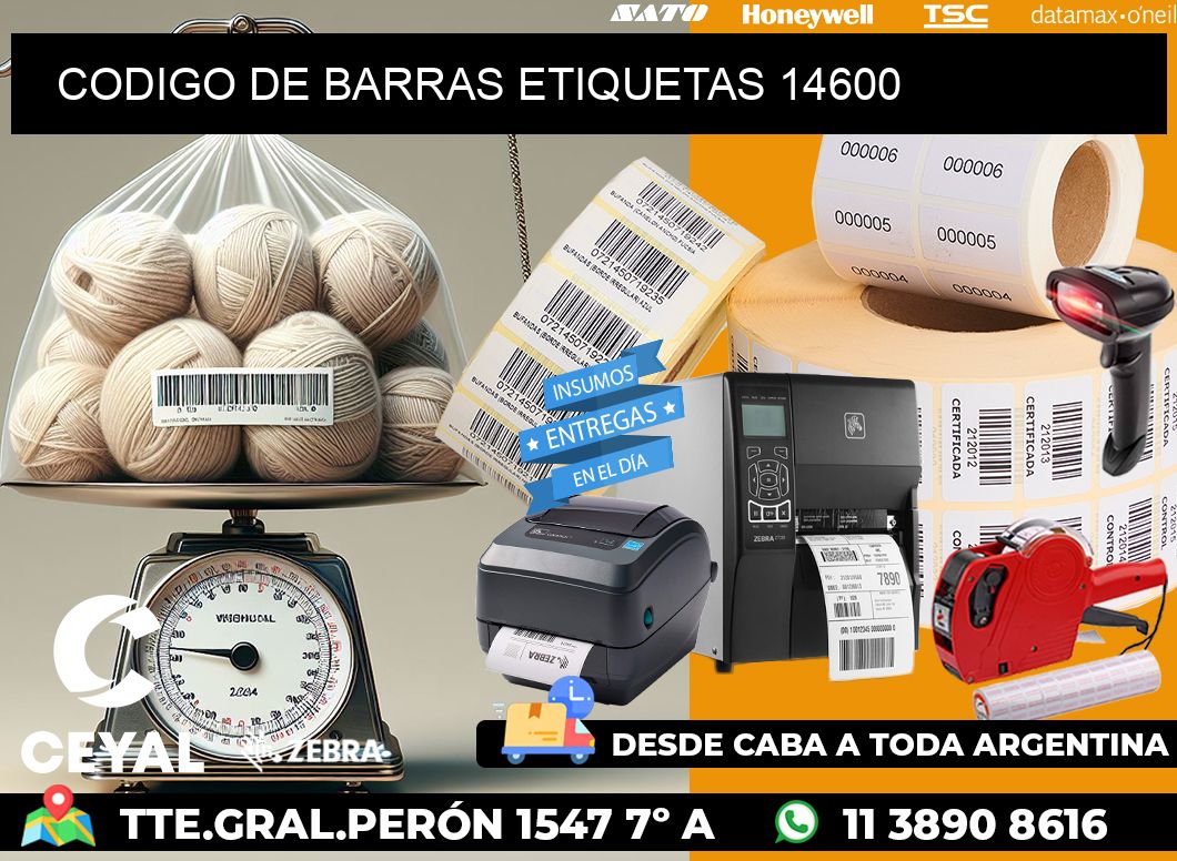 CODIGO DE BARRAS ETIQUETAS 14600