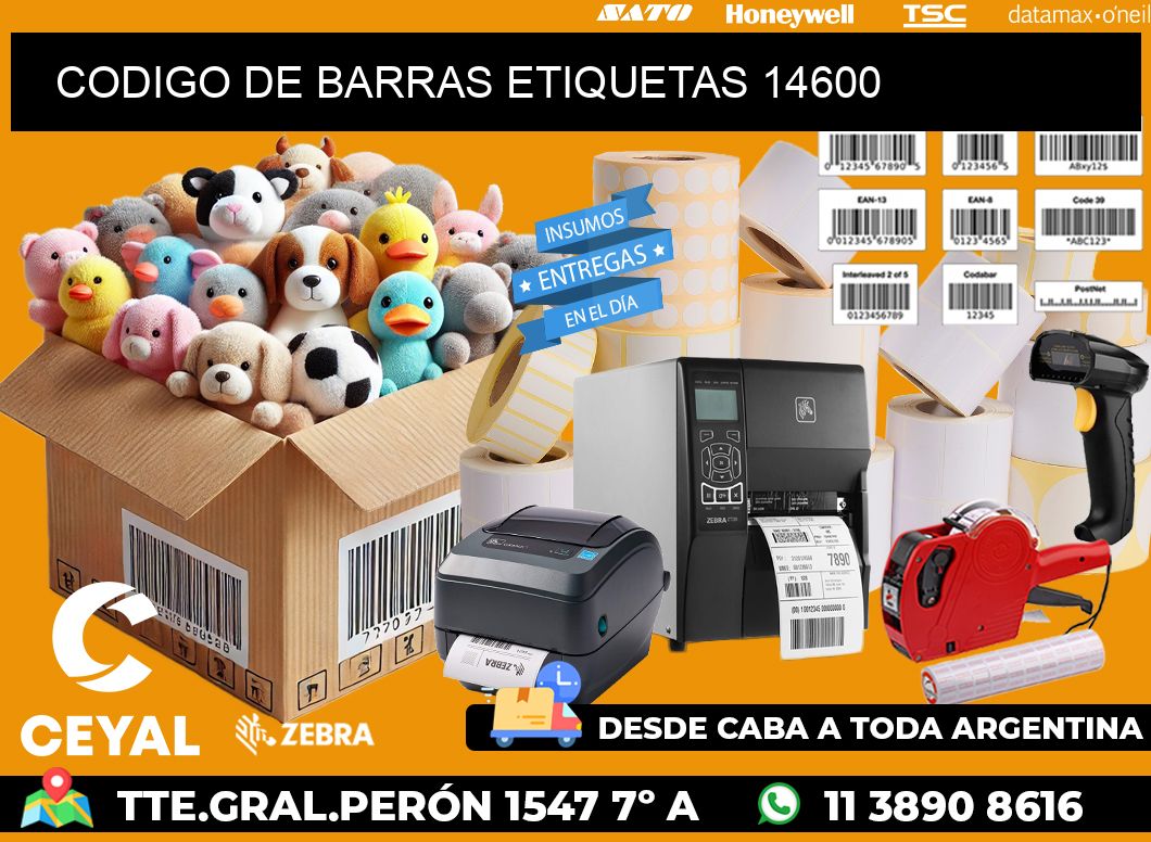 CODIGO DE BARRAS ETIQUETAS 14600