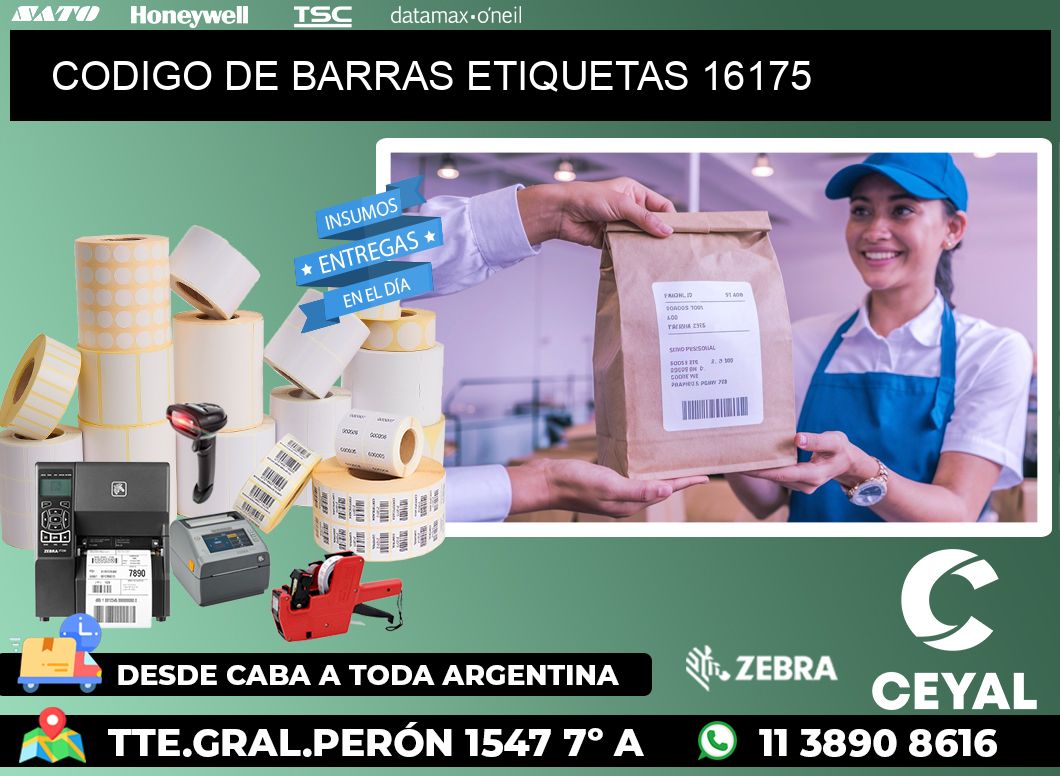 CODIGO DE BARRAS ETIQUETAS 16175