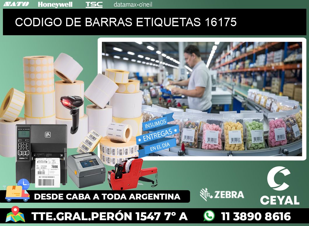 CODIGO DE BARRAS ETIQUETAS 16175