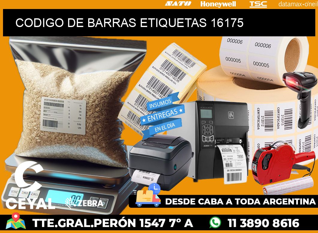 CODIGO DE BARRAS ETIQUETAS 16175