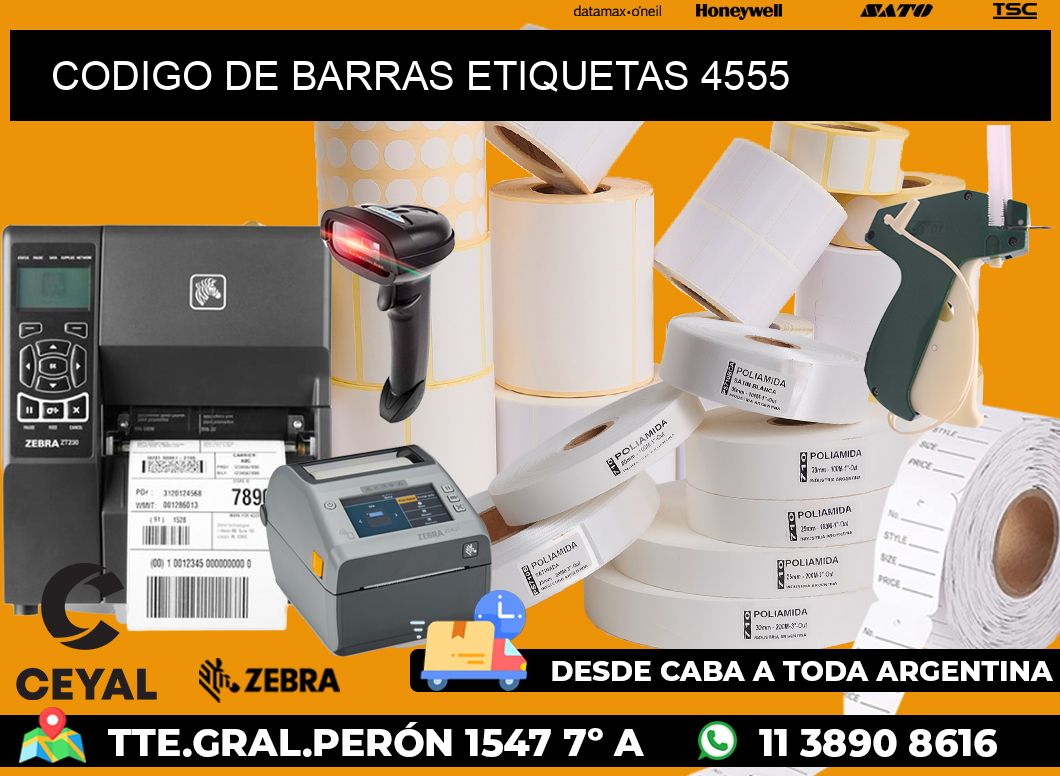 CODIGO DE BARRAS ETIQUETAS 4555