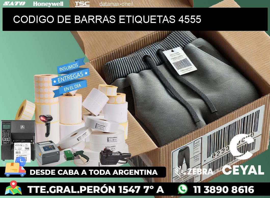CODIGO DE BARRAS ETIQUETAS 4555