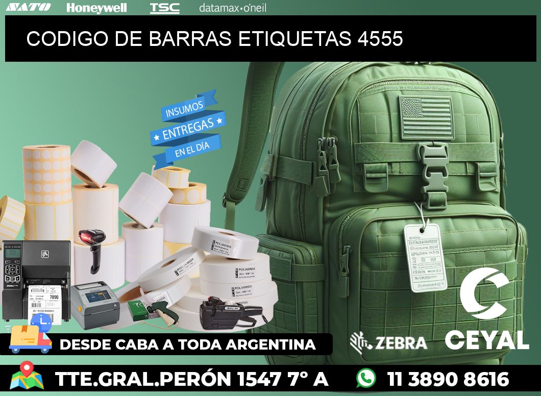 CODIGO DE BARRAS ETIQUETAS 4555