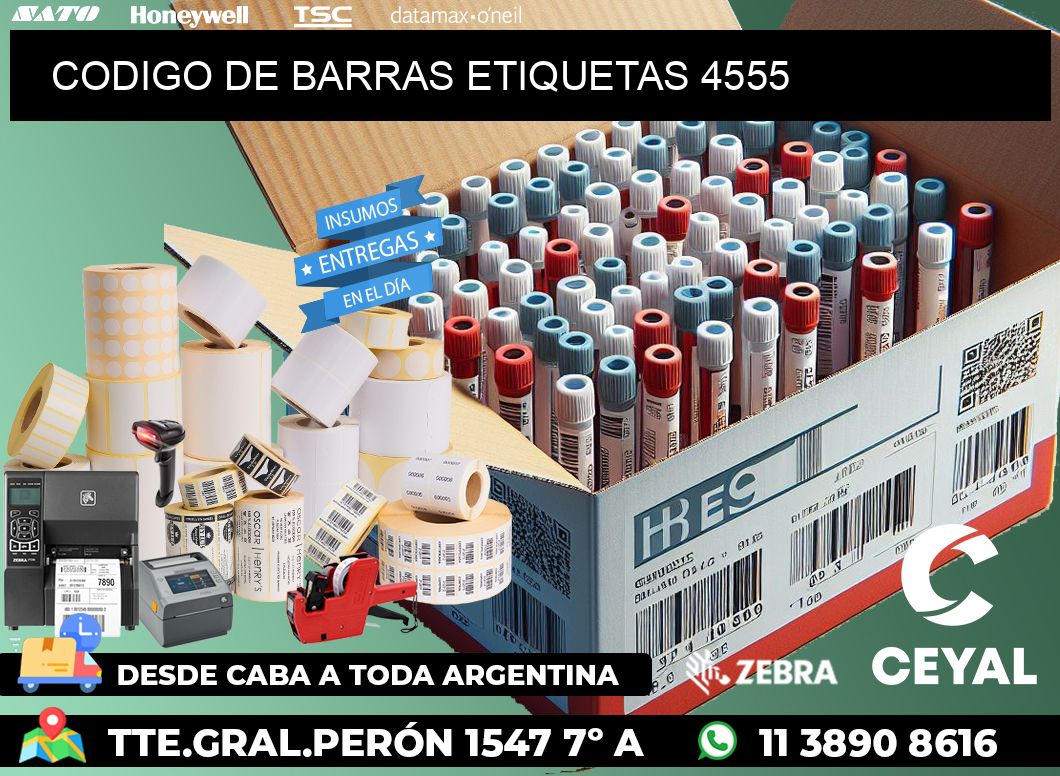 CODIGO DE BARRAS ETIQUETAS 4555