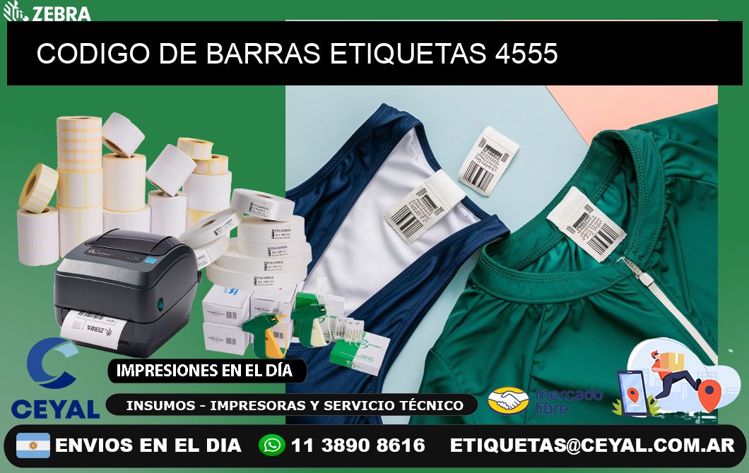 CODIGO DE BARRAS ETIQUETAS 4555