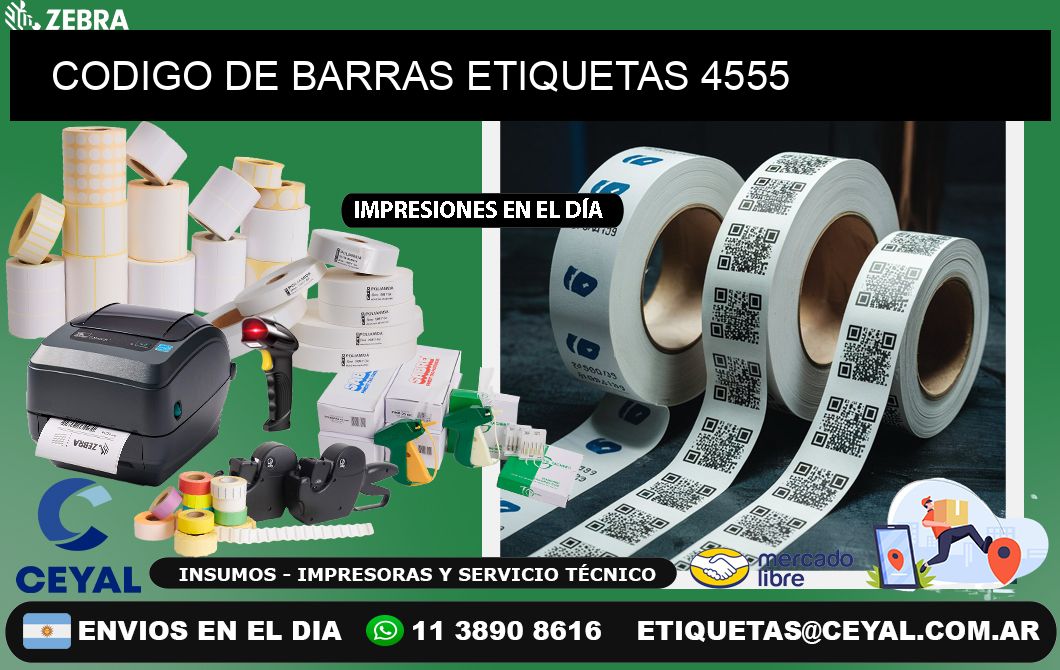 CODIGO DE BARRAS ETIQUETAS 4555