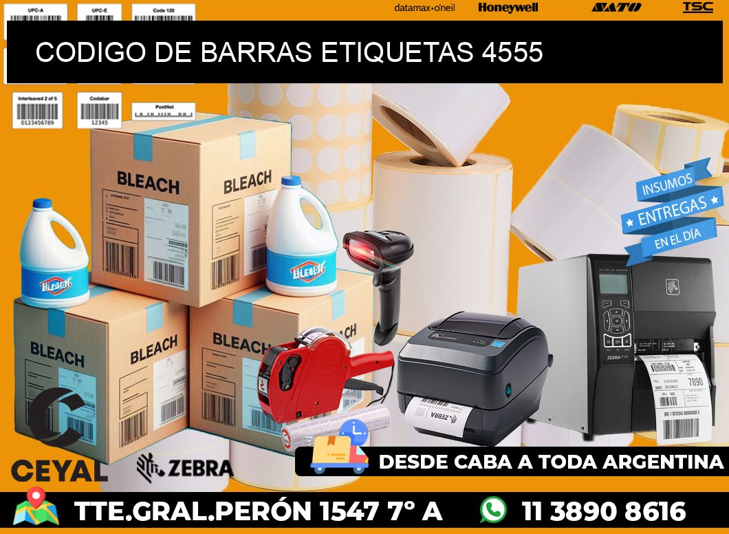 CODIGO DE BARRAS ETIQUETAS 4555