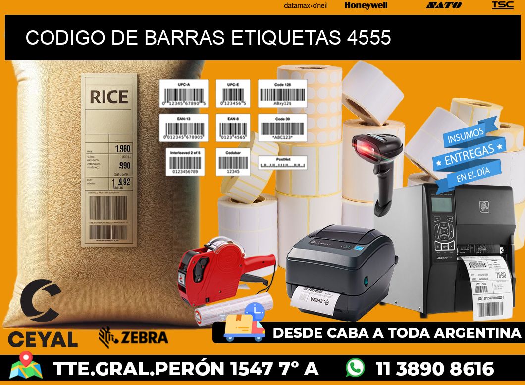 CODIGO DE BARRAS ETIQUETAS 4555