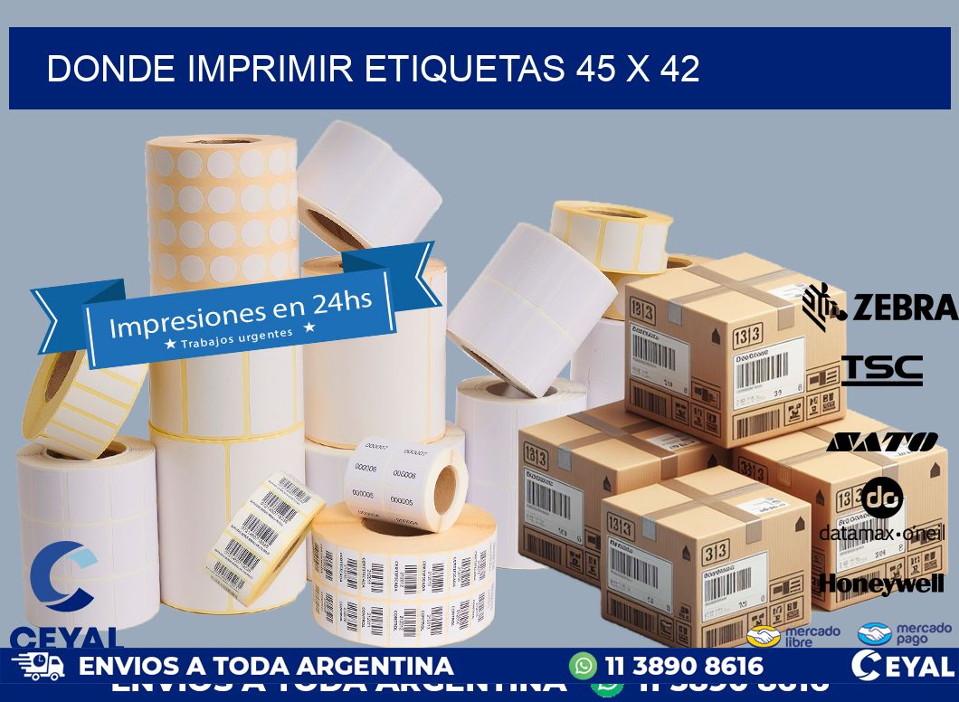 DONDE IMPRIMIR ETIQUETAS 45 x 42