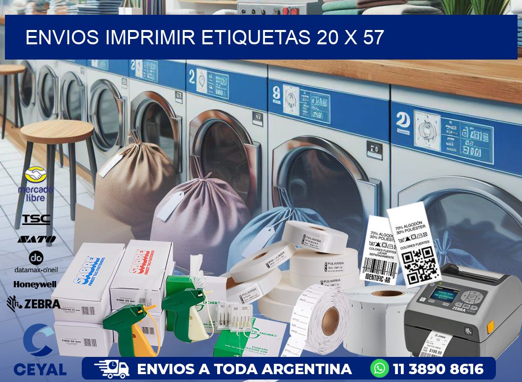 ENVIOS IMPRIMIR ETIQUETAS 20 x 57