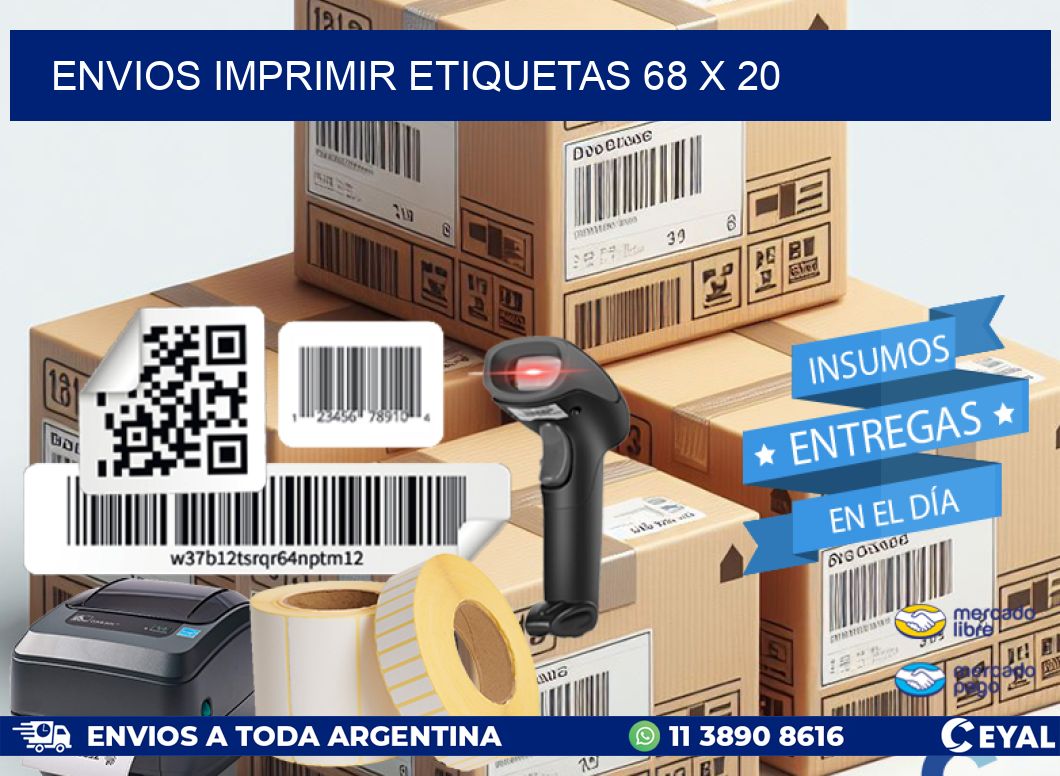 ENVIOS IMPRIMIR ETIQUETAS 68 x 20