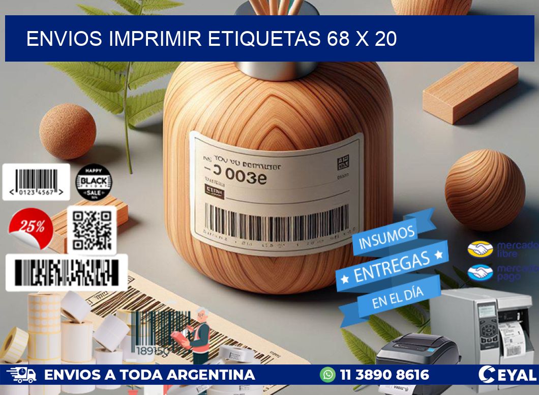 ENVIOS IMPRIMIR ETIQUETAS 68 x 20