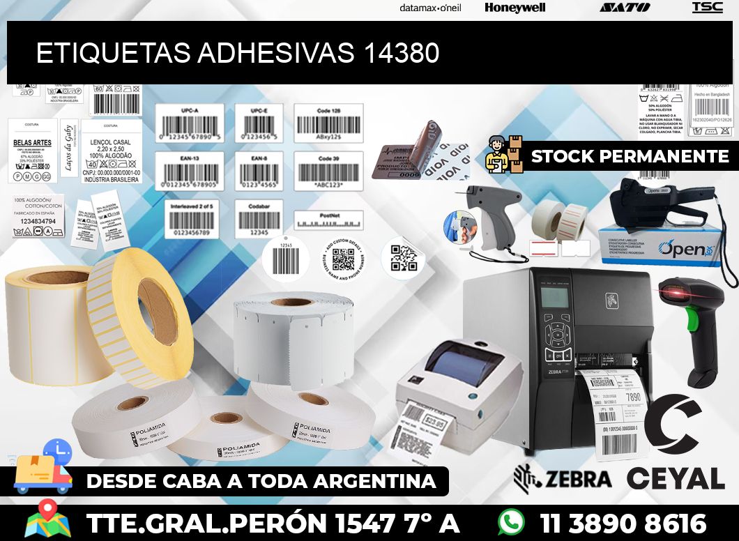 ETIQUETAS ADHESIVAS 14380