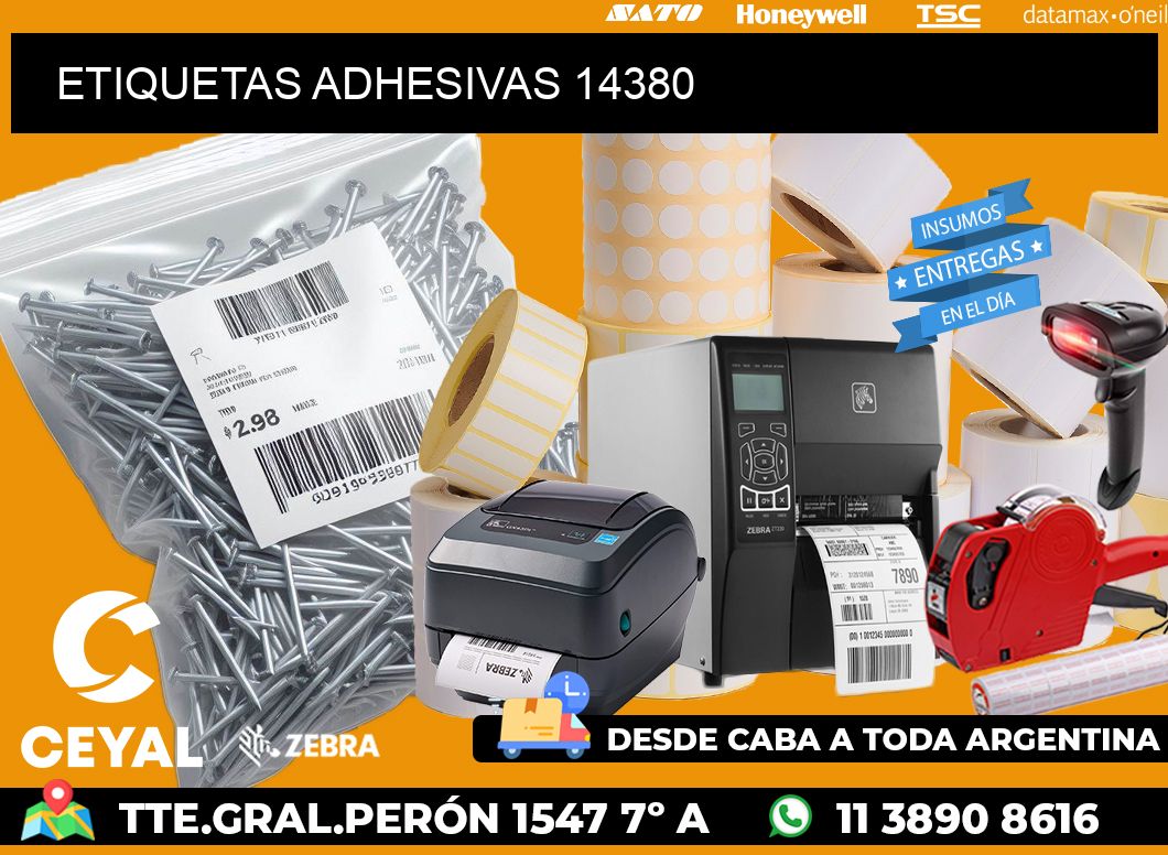 ETIQUETAS ADHESIVAS 14380