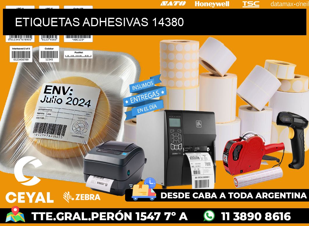 ETIQUETAS ADHESIVAS 14380