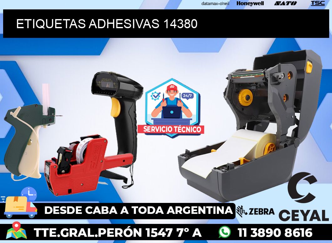 ETIQUETAS ADHESIVAS 14380