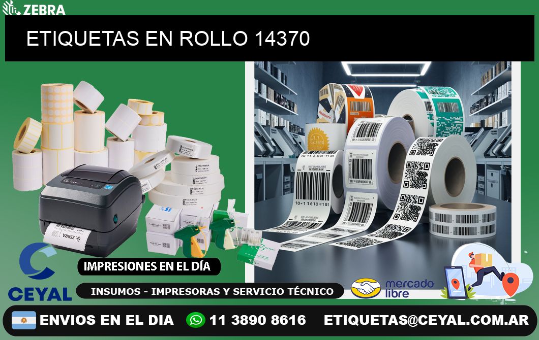 ETIQUETAS EN ROLLO 14370