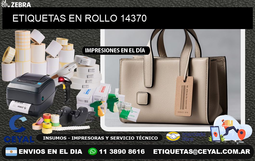 ETIQUETAS EN ROLLO 14370