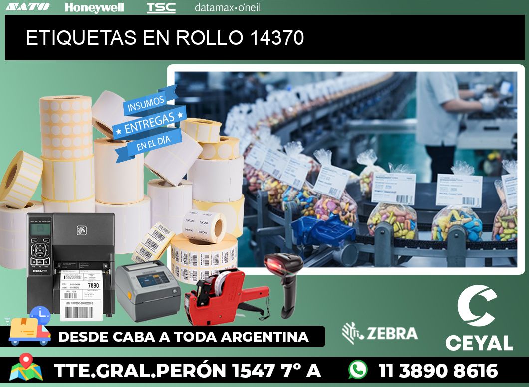 ETIQUETAS EN ROLLO 14370