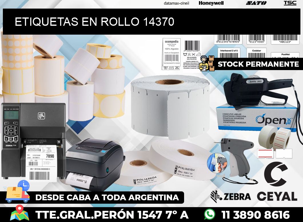 ETIQUETAS EN ROLLO 14370