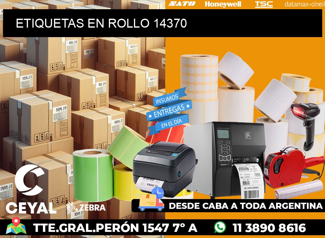 ETIQUETAS EN ROLLO 14370