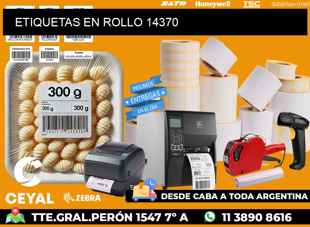 ETIQUETAS EN ROLLO 14370