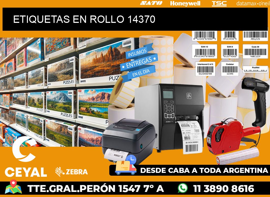 ETIQUETAS EN ROLLO 14370