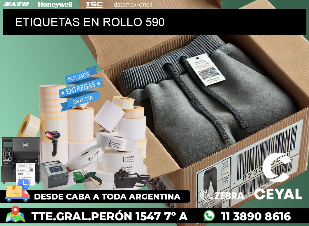 ETIQUETAS EN ROLLO 590