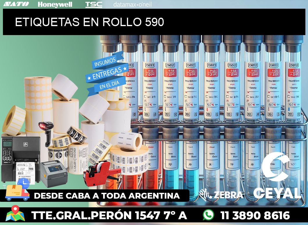 ETIQUETAS EN ROLLO 590