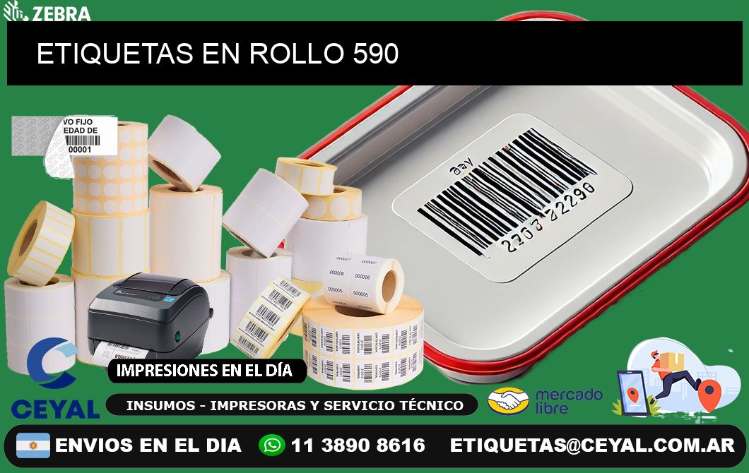 ETIQUETAS EN ROLLO 590