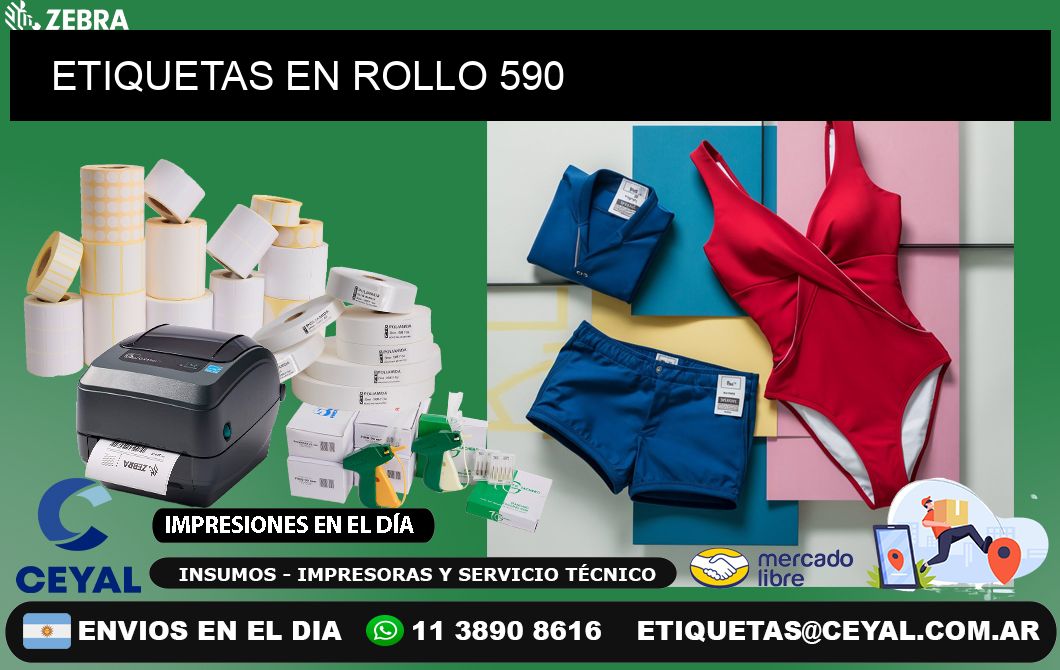 ETIQUETAS EN ROLLO 590