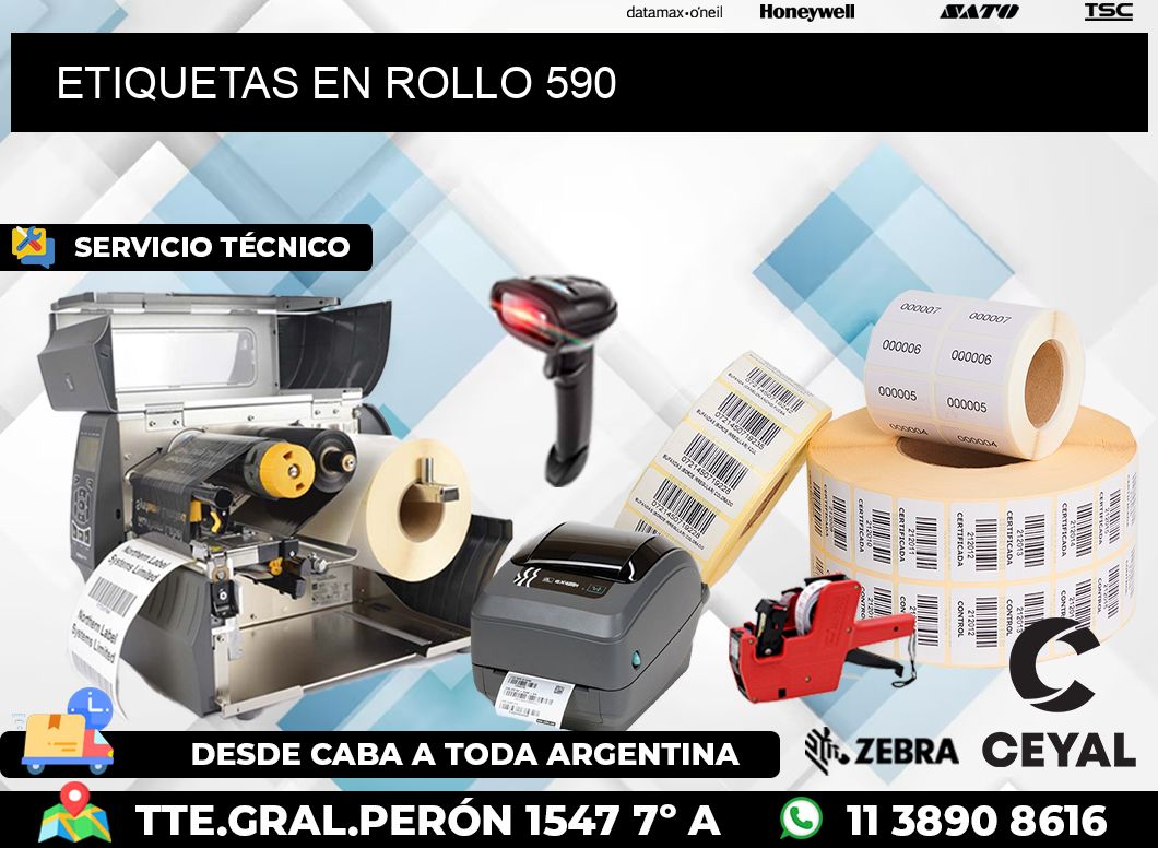 ETIQUETAS EN ROLLO 590