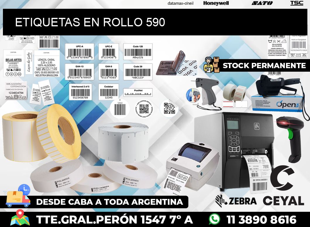 ETIQUETAS EN ROLLO 590