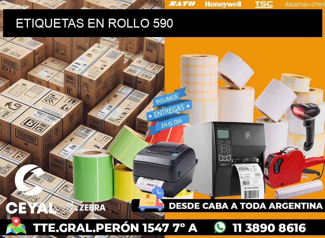 ETIQUETAS EN ROLLO 590