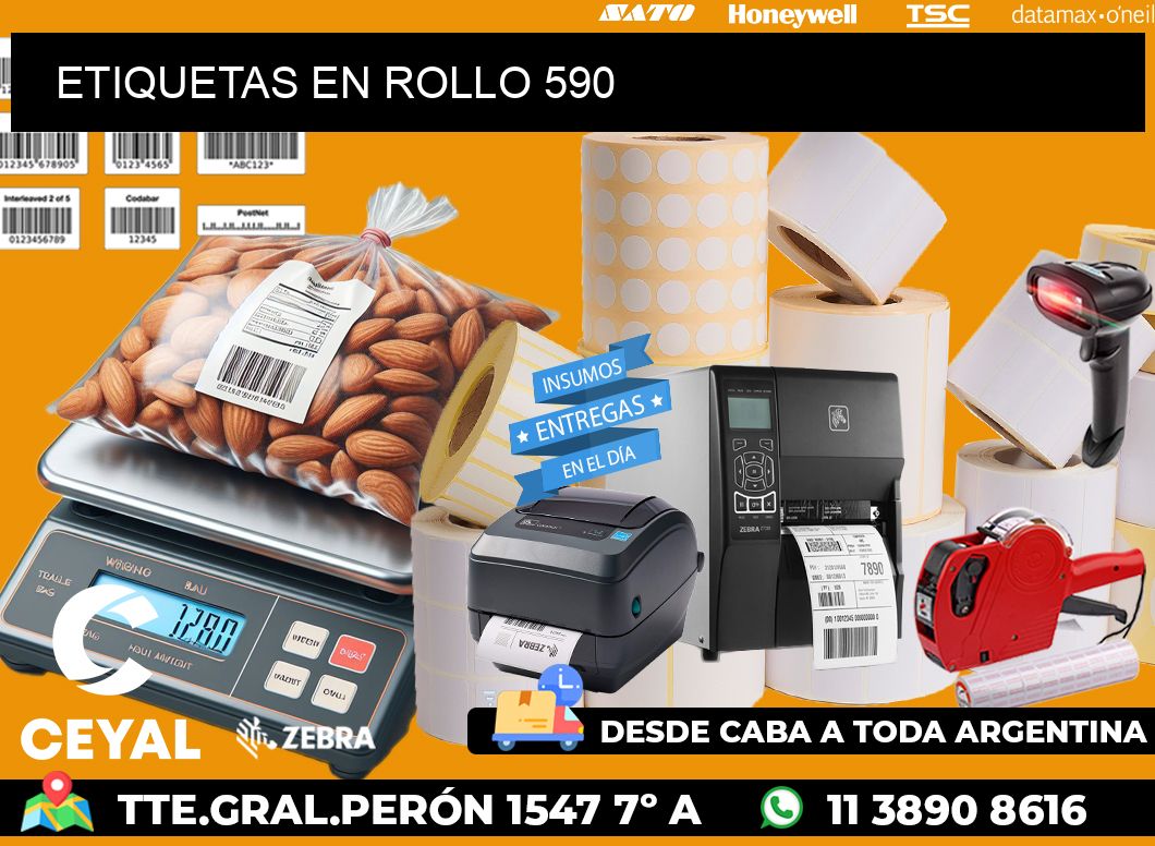 ETIQUETAS EN ROLLO 590