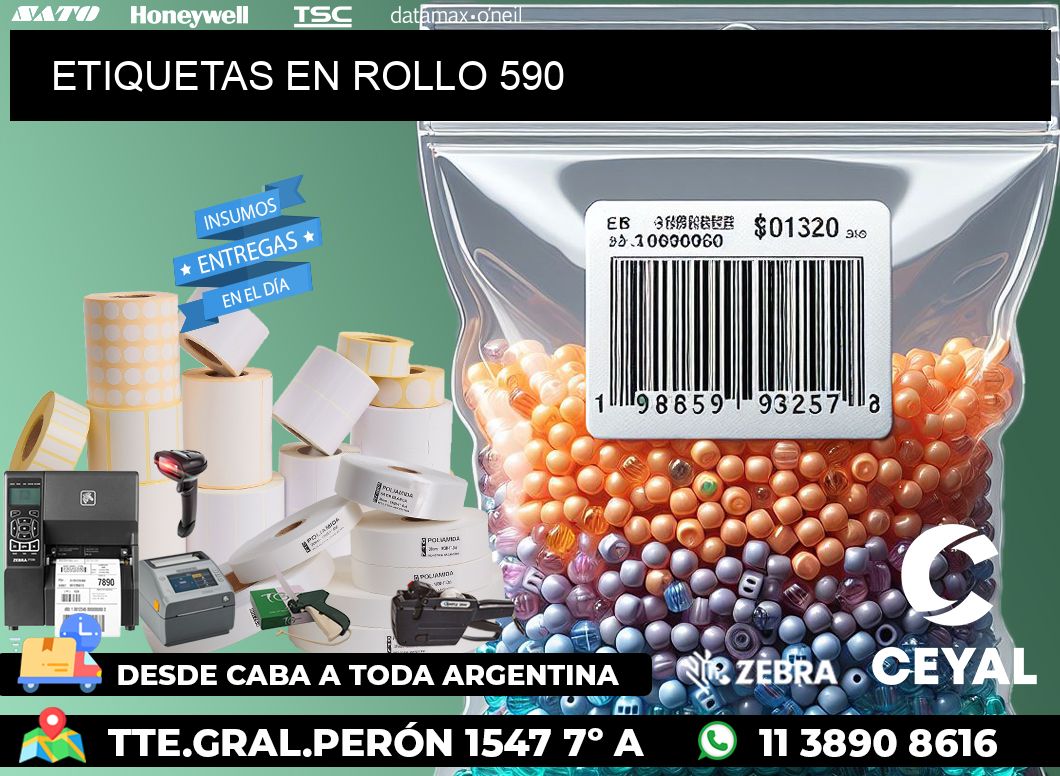 ETIQUETAS EN ROLLO 590