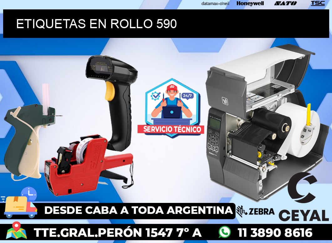 ETIQUETAS EN ROLLO 590