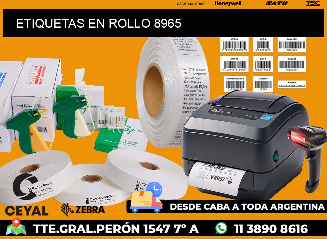 ETIQUETAS EN ROLLO 8965