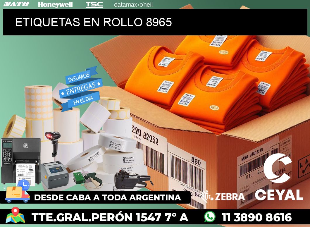 ETIQUETAS EN ROLLO 8965